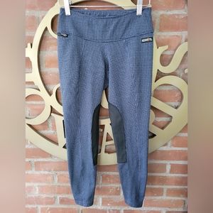 Kerrits 🥕 XS Houndstooth Equestrian Riding Pants Tights Breeches Navy Blue